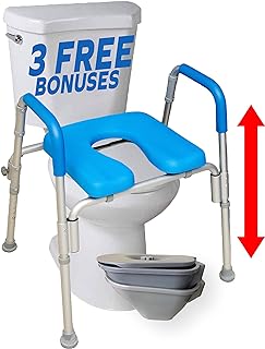 Picture of Raised Toilet Seat with Frame and Armrests